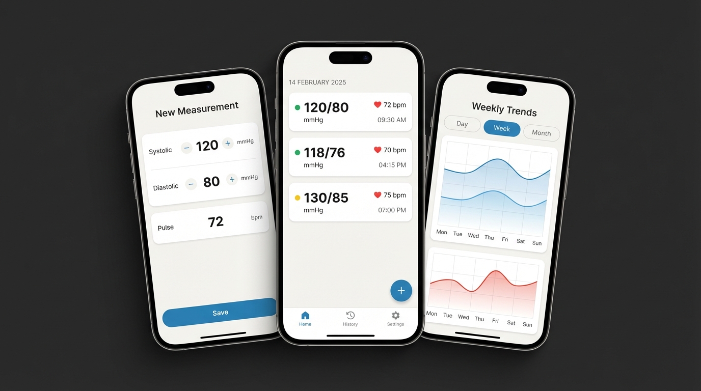 Pressio: Blood pressure diary with charts and PDF